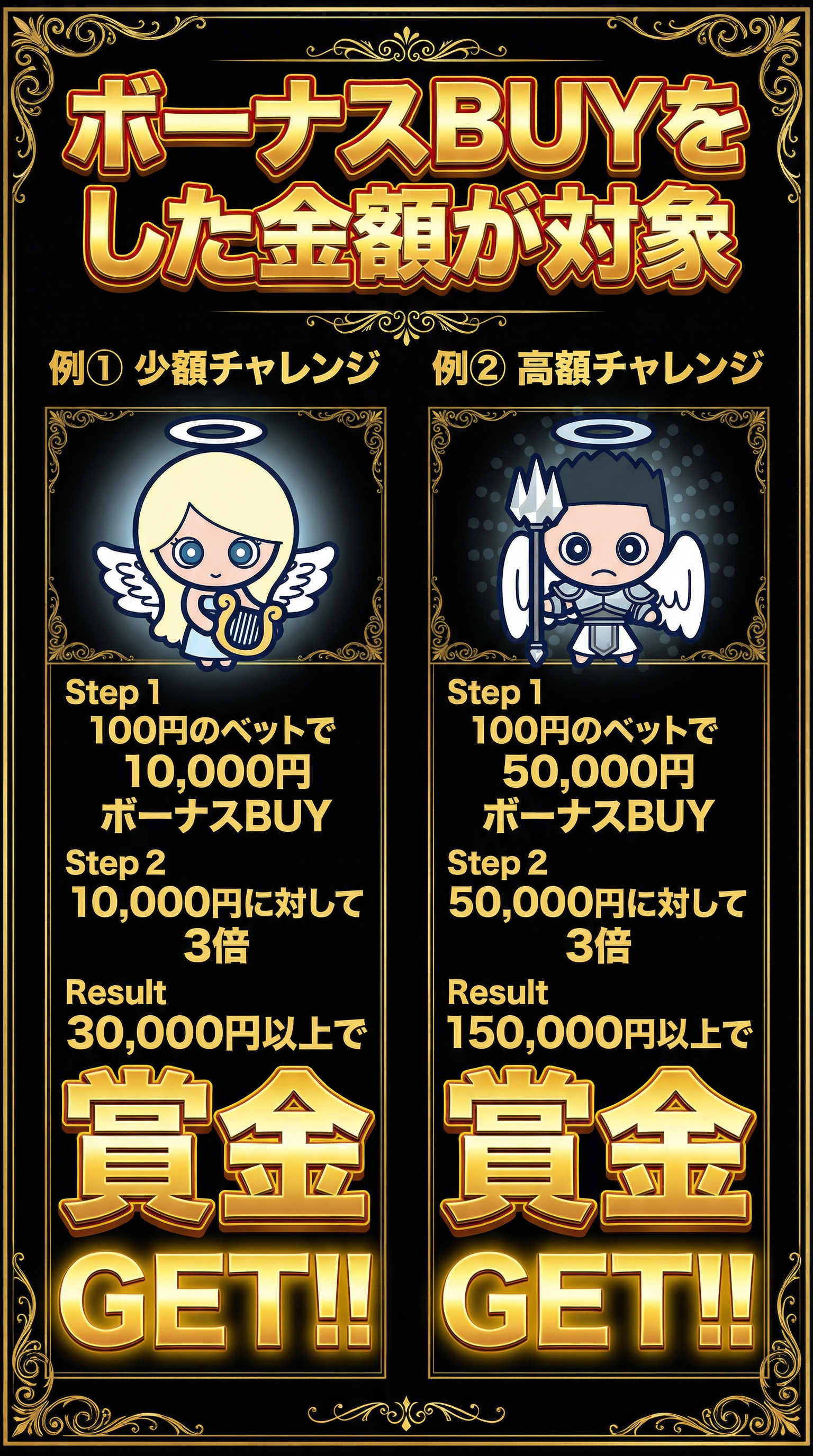 ボーナスBUY説明 - 例①と例②